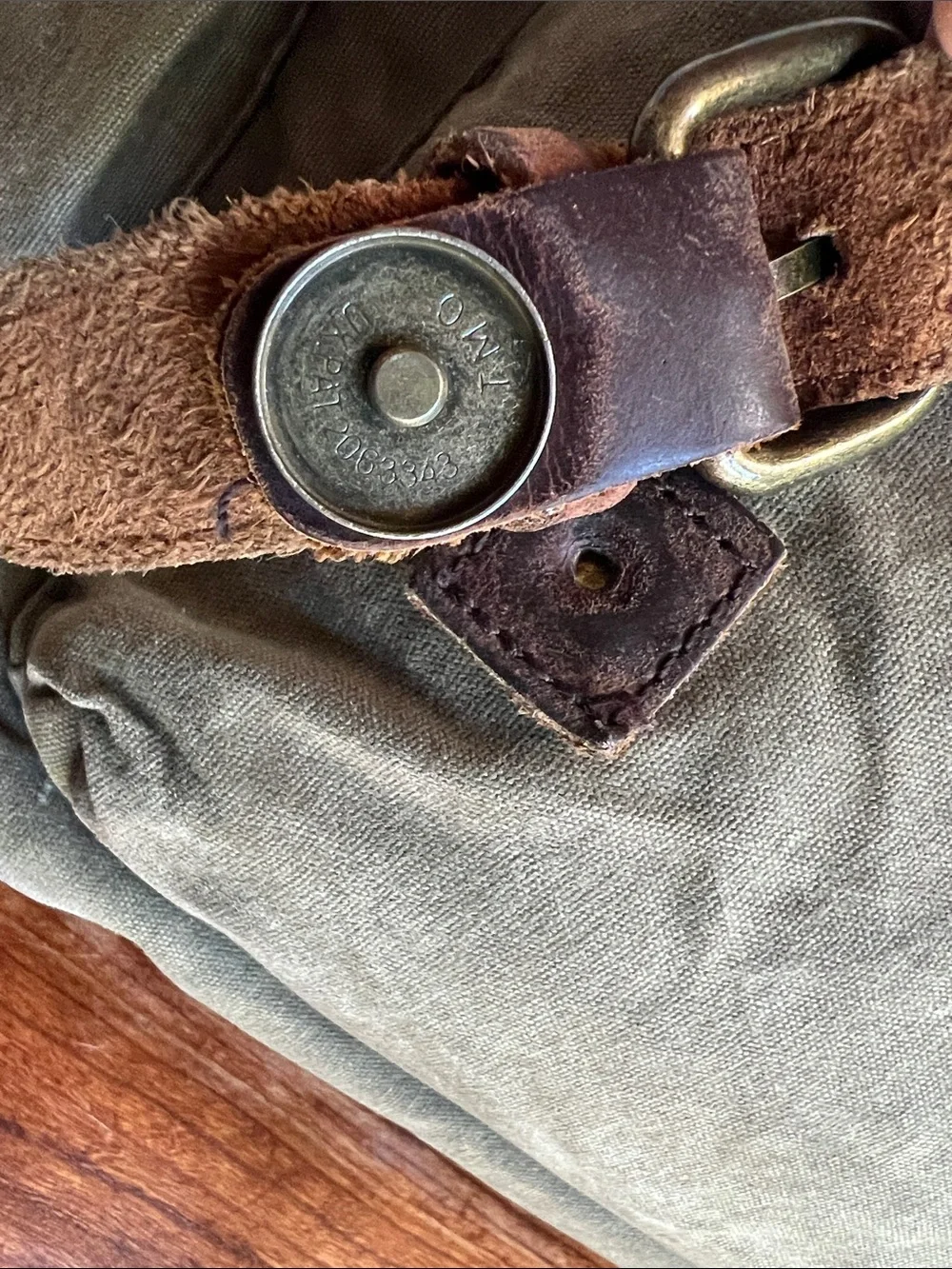Western Leather Goods lone horse Distressed Canvas Leather Rucksack Backpack